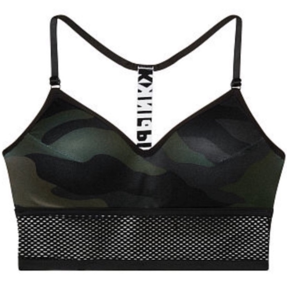 •🍂VICTORIA’S SECRET PINK BLACK CAMO WIRELESS🍂•